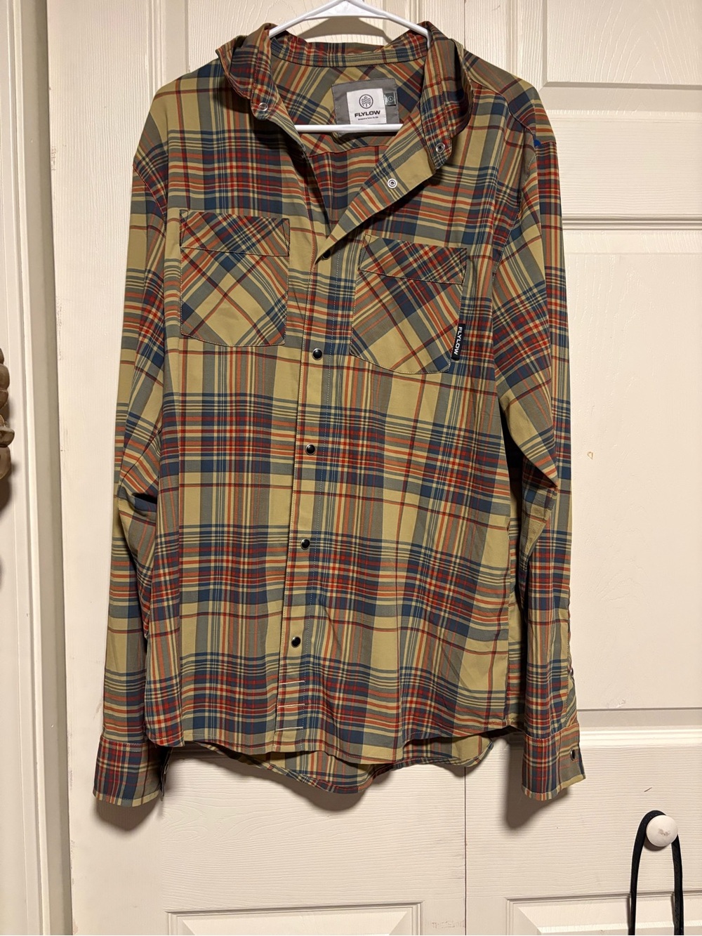 FlyLow Men’s Plaid Button-Down Shirt in Olive Multi